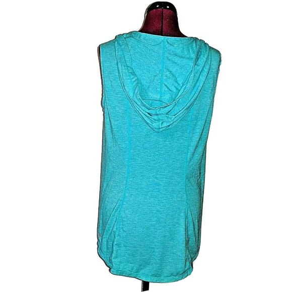 Lucy Womens Top Hoodie Green Size Medium Sleeveless Athletic Drawstring … - Picture 2 of 7